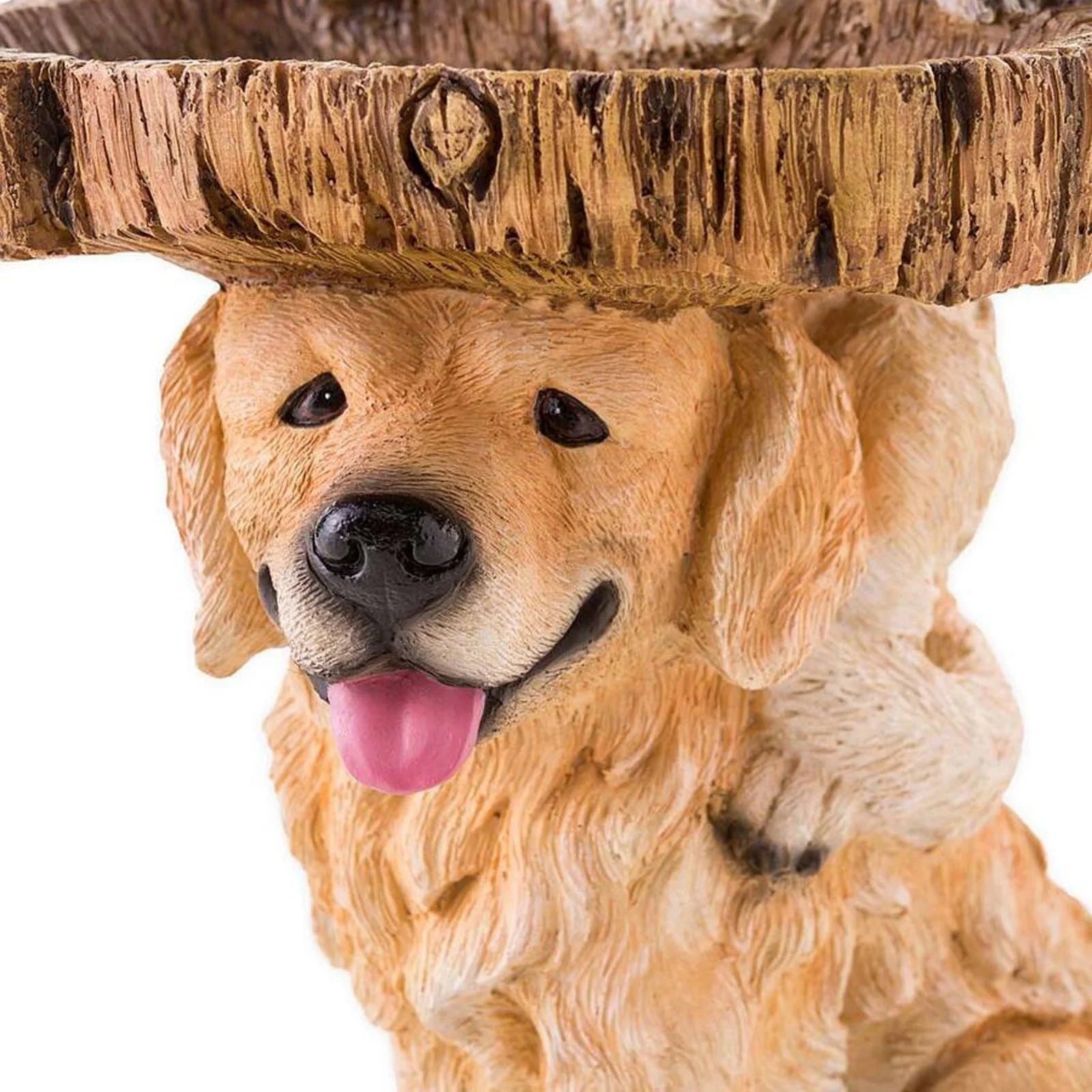 xiuh resin dog birdbath polyresin antique garden bird bath for home garden yard yellow
