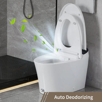 Casta Diva Smart Toilet, 12'' Rough in Elongated One Piece Ceramic Toilet with Bidet for Bathrooms