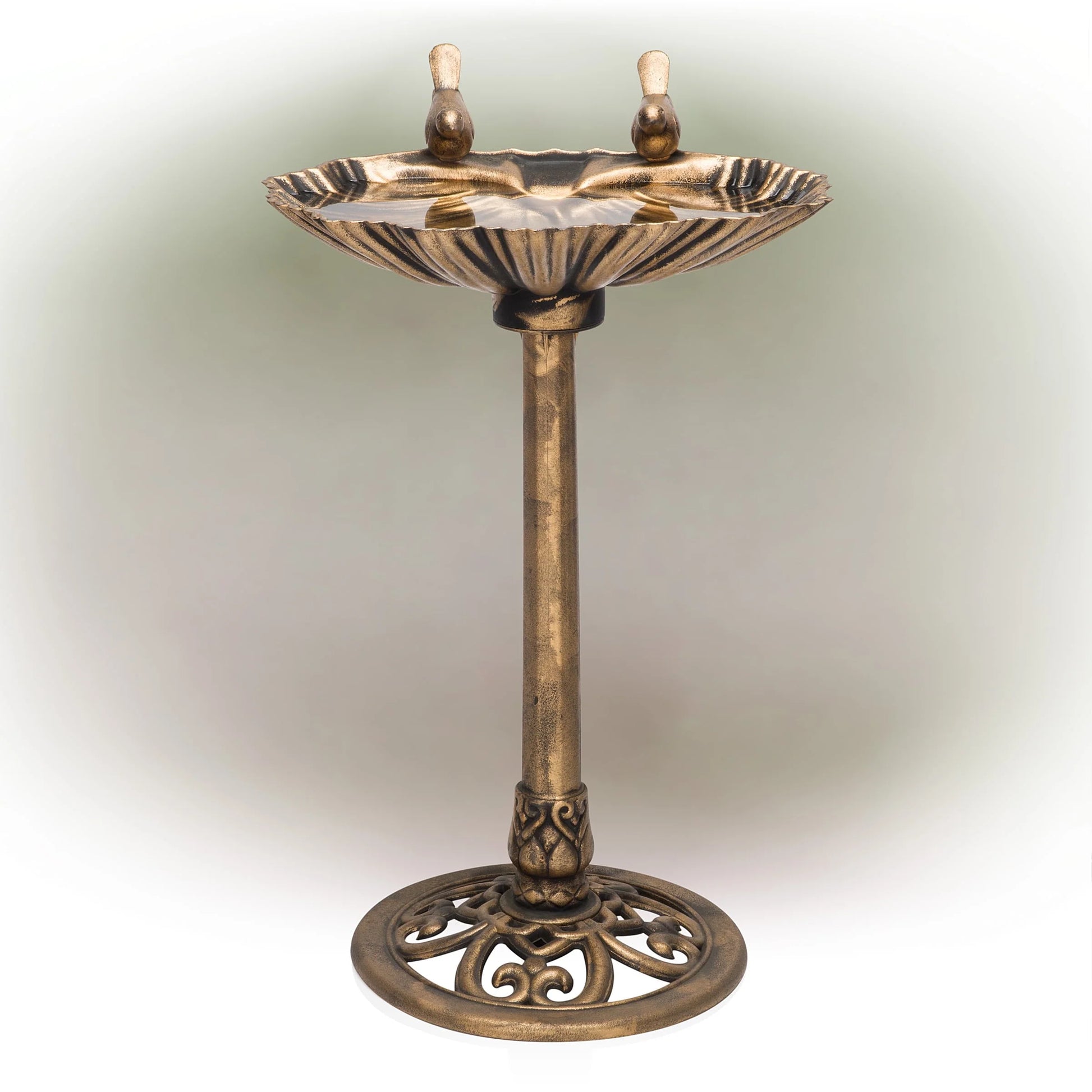 Alpine Corporation 32-inch Plastic Bird Bath, Bronze
