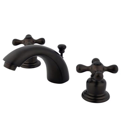 Kingston Brass KB944AX Victorian Mini-Widespread Bathroom Faucet, Polished Chrome/Polished Brass