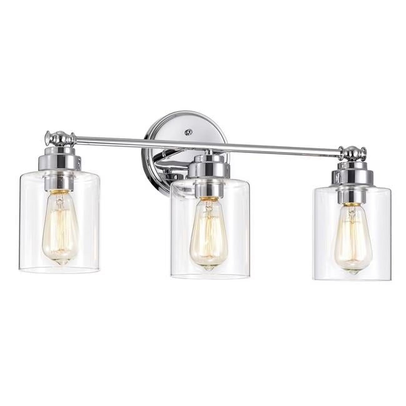 CHLOE Karson Transitional 4 Light Chrome Bath Vanity Fixture 30" Wide