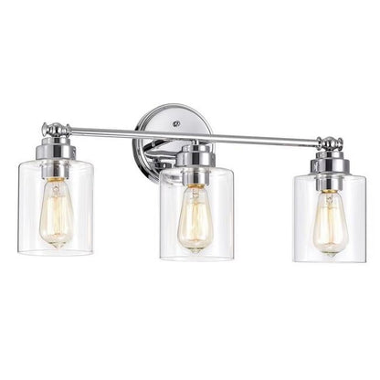 CHLOE Karson Transitional 4 Light Chrome Bath Vanity Fixture 30" Wide