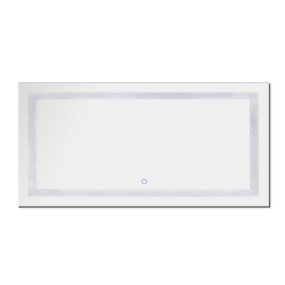 Dyconn Faucet Edison Crystal Horizontal/Vertical Wall Mounted Backlit LED Bathroom Vanity Mirror with Touch ON/OFF/Dimmer & Anti-Fog Function (30"W X 36"H)