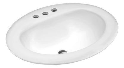 Anzzi Ls-Az097 Cadenza 20-1/2" Oval Vitreous China Drop In Bathroom Sink - White
