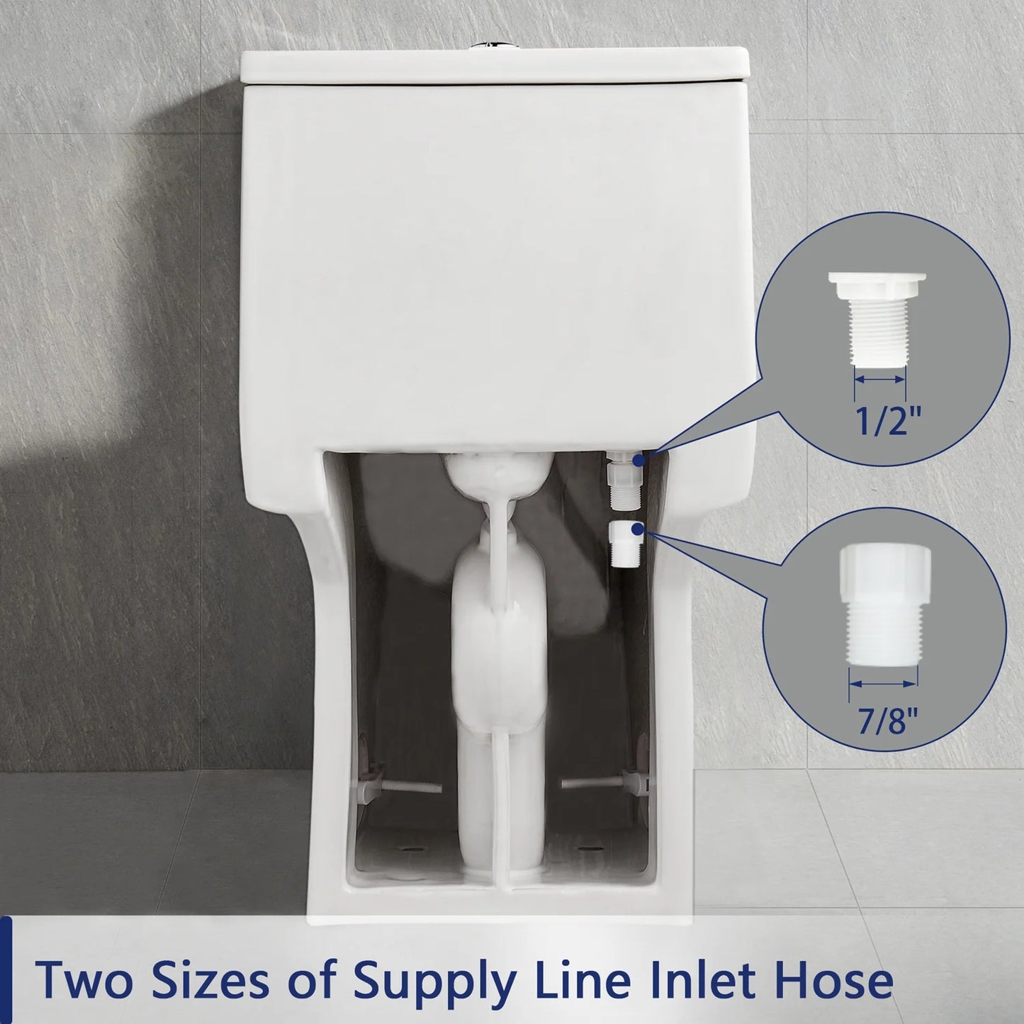 DeerValley Ursa DV-1F52677 Elongated One-Piece Toilet Ceramic 0.8/1.28 GPF Dual Flush Bathroom Toilets