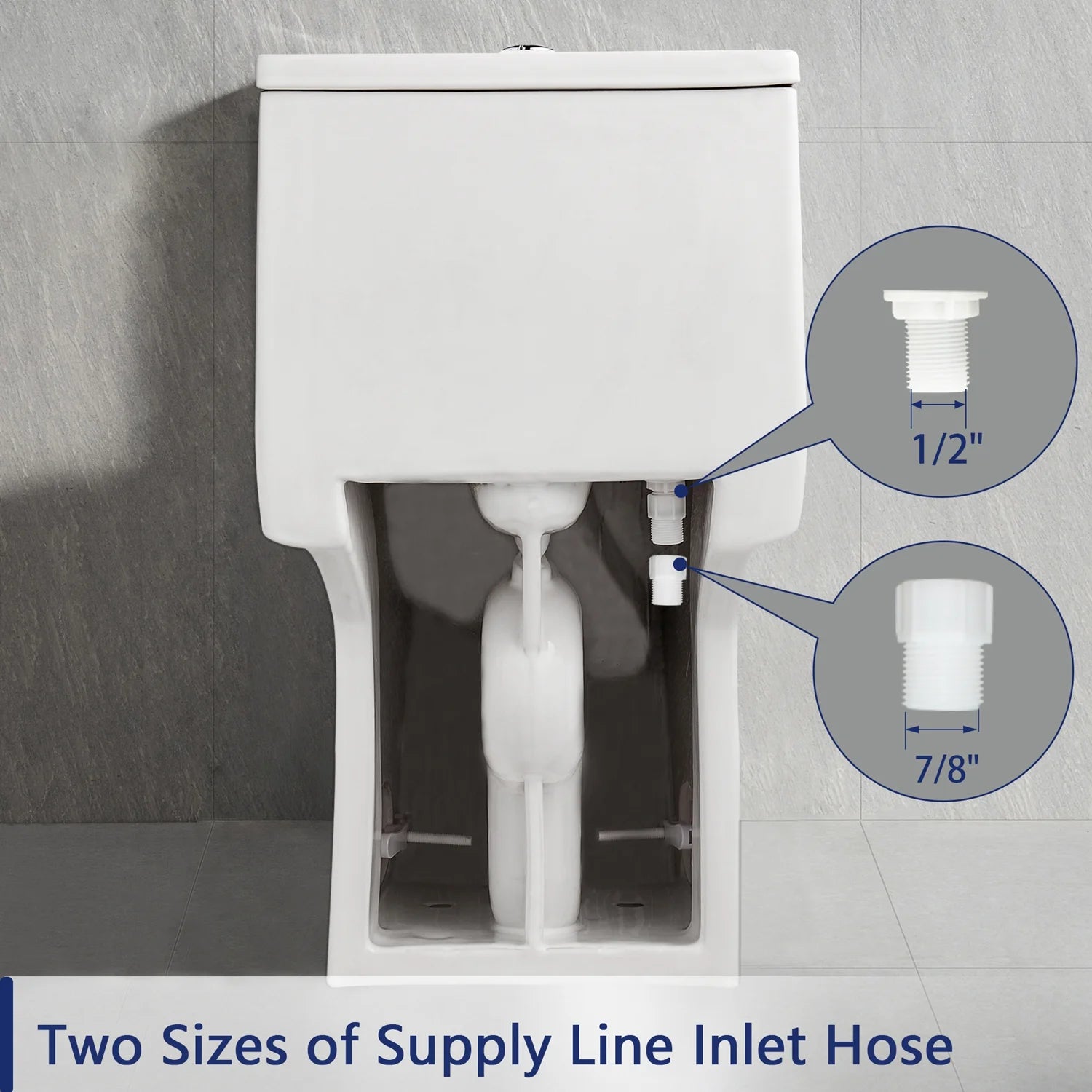 DeerValley Ursa DV-1F52677 Elongated One-Piece Toilet Ceramic 0.8/1.28 GPF Dual Flush Bathroom Toilets