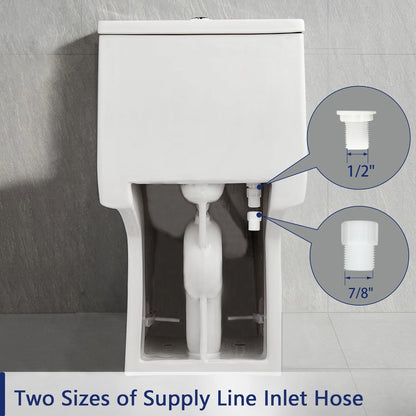 DeerValley Ursa DV-1F52677 Elongated One-Piece Toilet Ceramic 0.8/1.28 GPF Dual Flush Bathroom Toilets