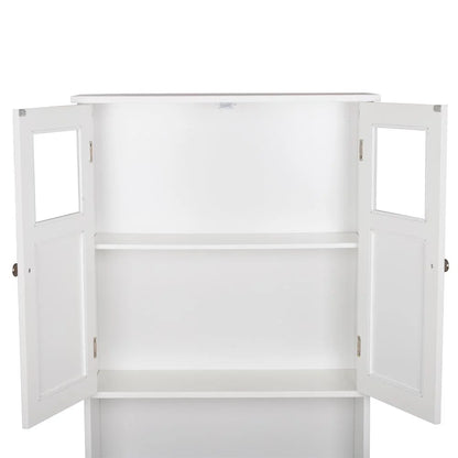 Zimtown 67'' over the Toilet Bathroom Storage Cabinet with 2 Doors and Adjustable Shelf, White