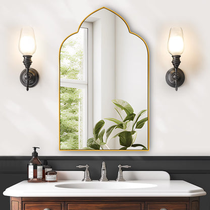 Soges Bathroom Medicine Cabinet with 3 Adjustable Storage Shelves, Wall Mounted Metal Framed Mirror Cabinet Recessed Medicine Cabinet, Cloud Shape Bathroom Mirror Cabinet, 19.7x31.5 Inches, Black