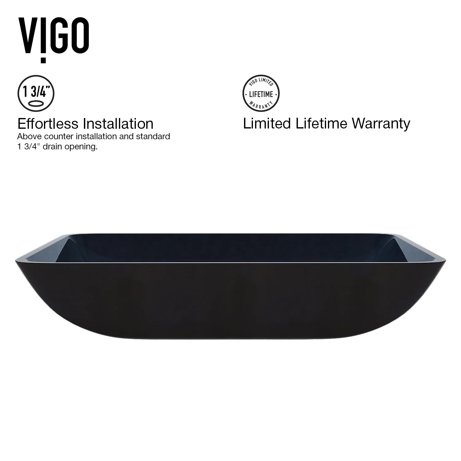 VIGO Donatello Turquoise Blue Glass 18 in. L x 13 in. W x 4 in. H Rectangular Vessel Bathroom Sink