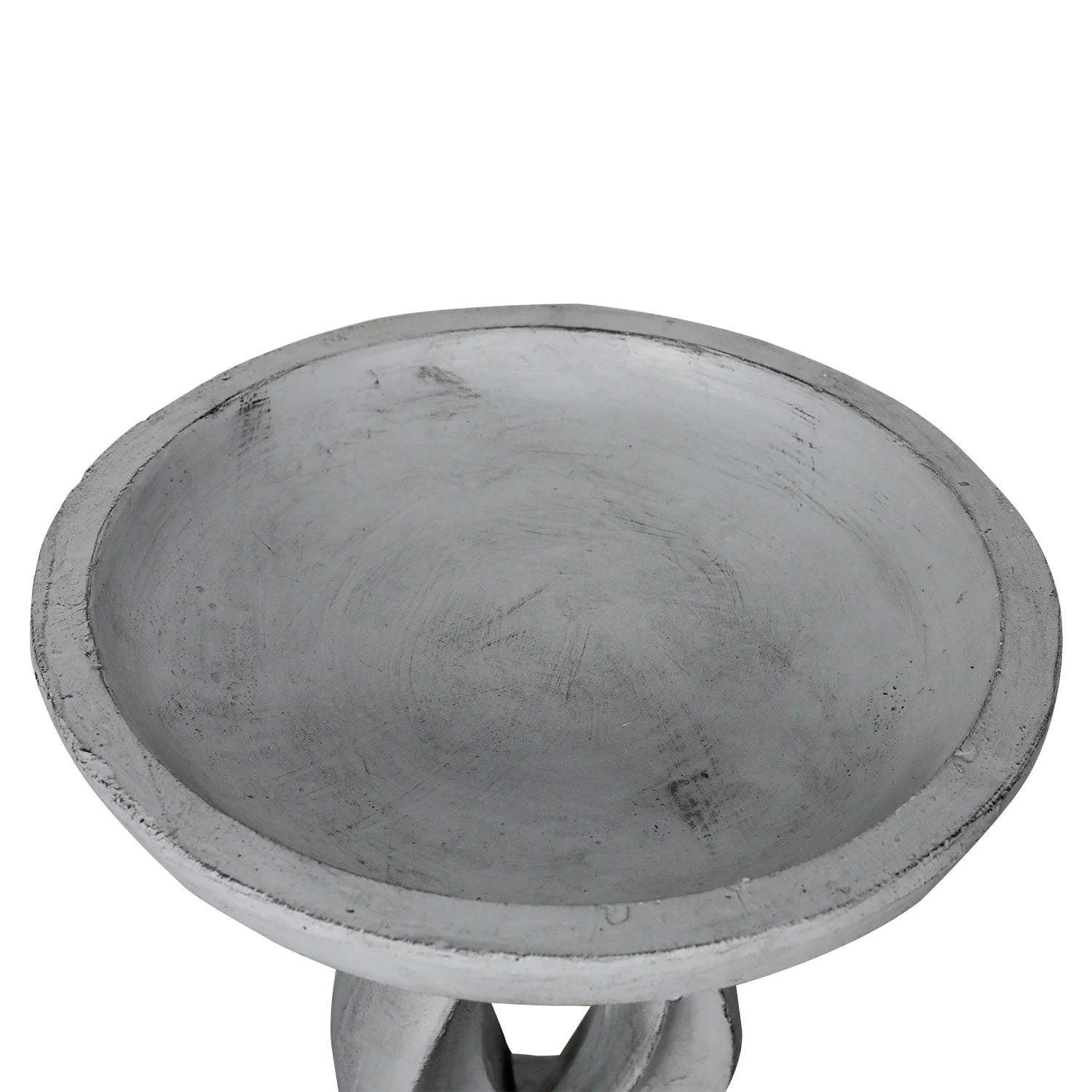 21.8 Inch Height Outdoor Bird Bath - Fibre Reinforced Concrete Large Bird Bath Stylish with Curved Pedestal for Garden, Patio, Backyard, Lawn