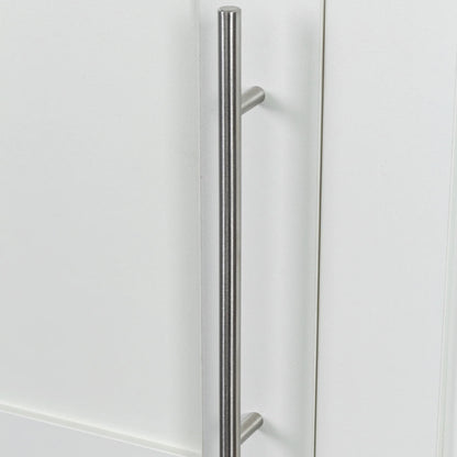 Wall Mounted Storage Cabinet, Kitchen Bathroom Wall Cabinet with Adjustable Shelves, Upper Stackable Storage Cabinet with 3 Doors, 15.75 "D x 35.43" W x 19.69 "H, White