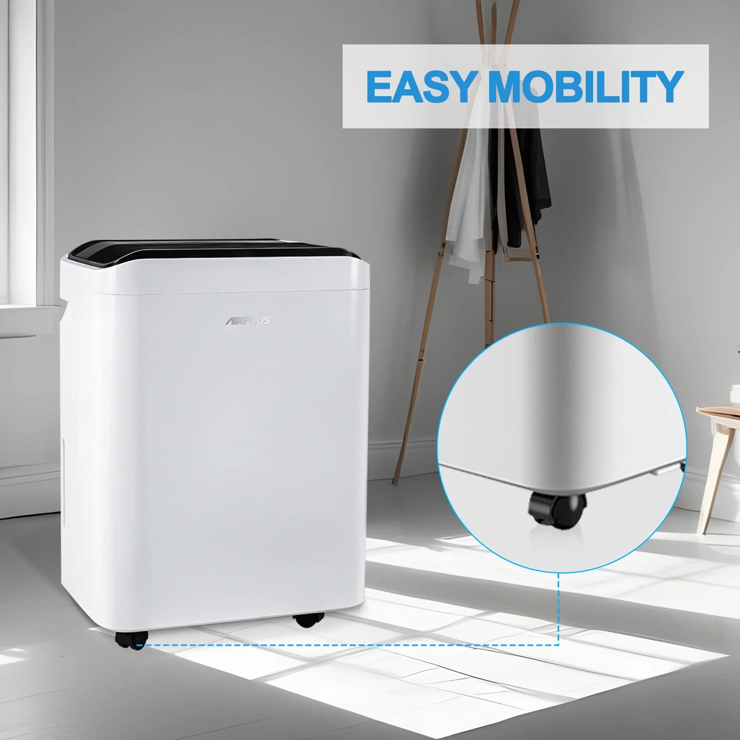 50 Pint Dehumidifier for Basements,Large Room,Home,Bathroom,4,500 Sq. ft. Dehumidifier with Drain Hose,Intelligent Humidity Control,24H Timer,3 Speed