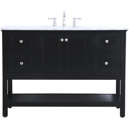 48 in. single bathroom vanity set in Black