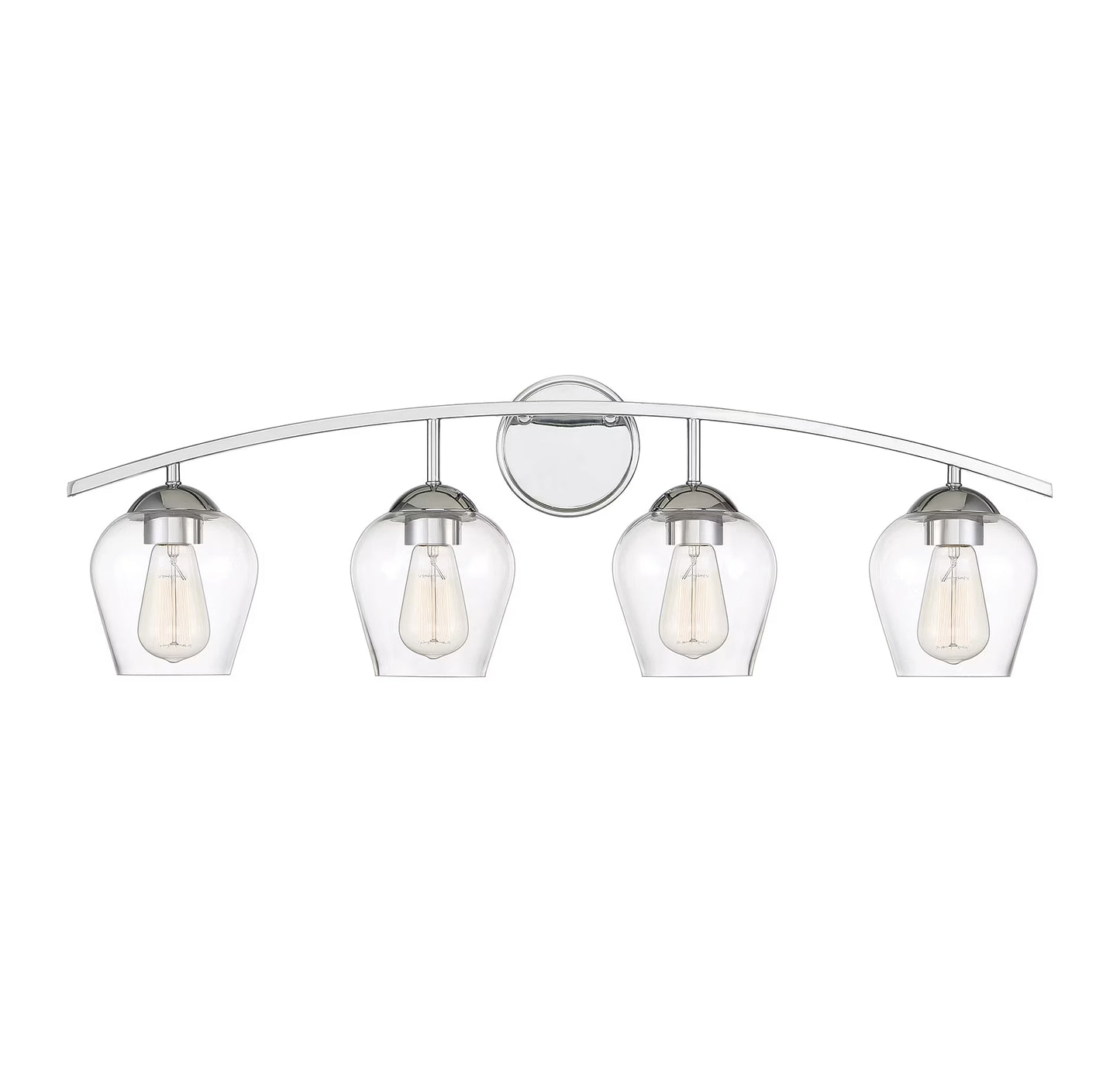 Trade Winds Lighting 4-Light Bathroom Vanity Light In Brushed Nickel