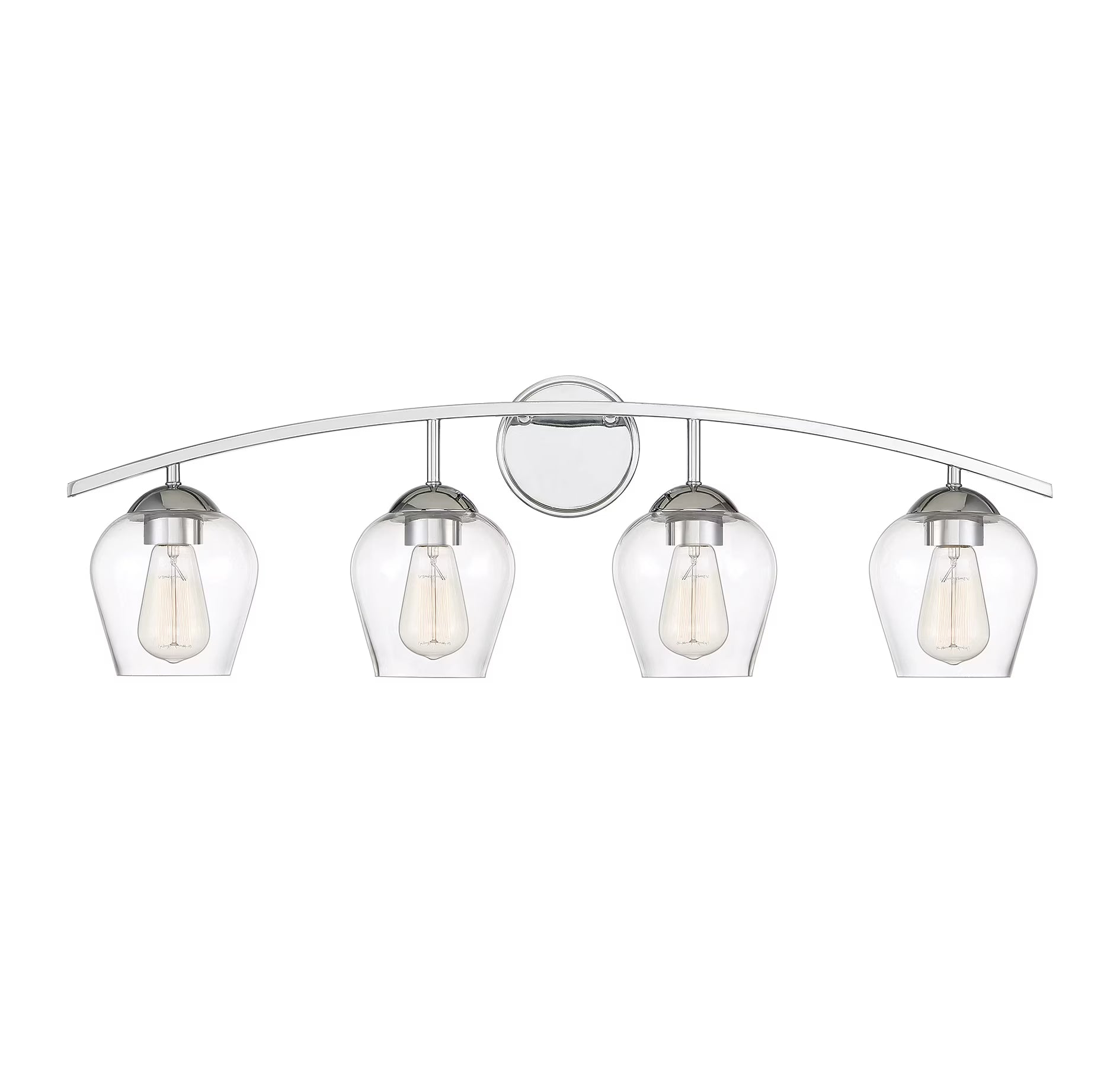 Trade Winds Lighting 4-Light Bathroom Vanity Light In Brushed Nickel