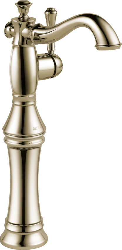 Delta Cassidy Single Handle Vessel Bathroom Faucet, Polished Nickel