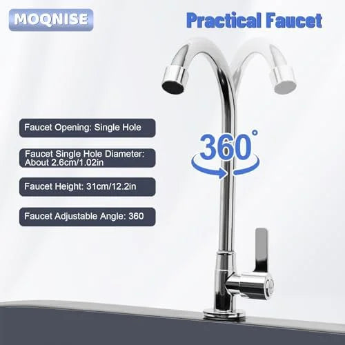 Utility Sink Sink With 360° Rotating Faucet Freestanding Utility Sink with Storage Shelf Laundry Sink For Laundry Room Basement Garage Bathroom Kitchen