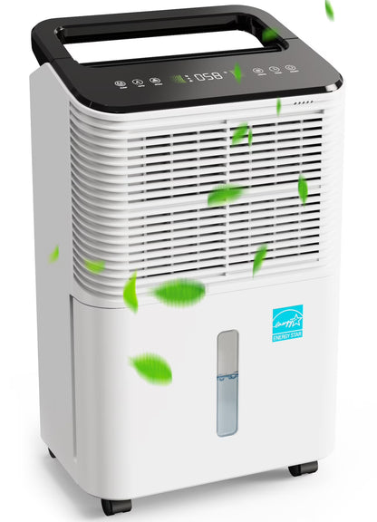TABYIK 12 Pint Dehumidifier,Dehumidifier for Basements,Home,Large Room,Bathroom,Auto Mode with Drain Hose,Smart Humidity Control,2.3L Water Tank,up to 1500 Sq.ft
