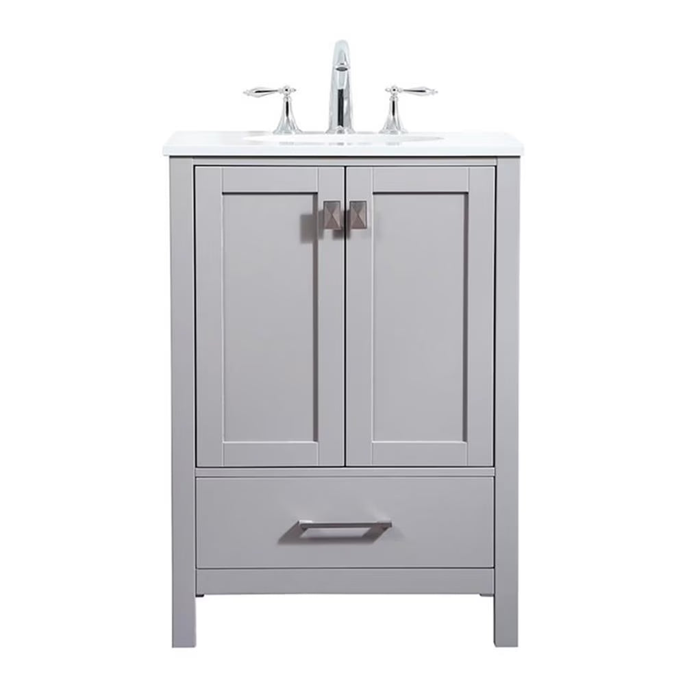 Elegant Kitchen and Bath 24 Inch Single Bathroom Vanity In White
