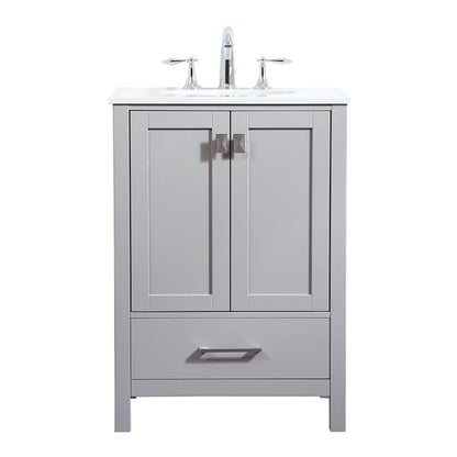 Elegant Kitchen and Bath 24 Inch Single Bathroom Vanity In White