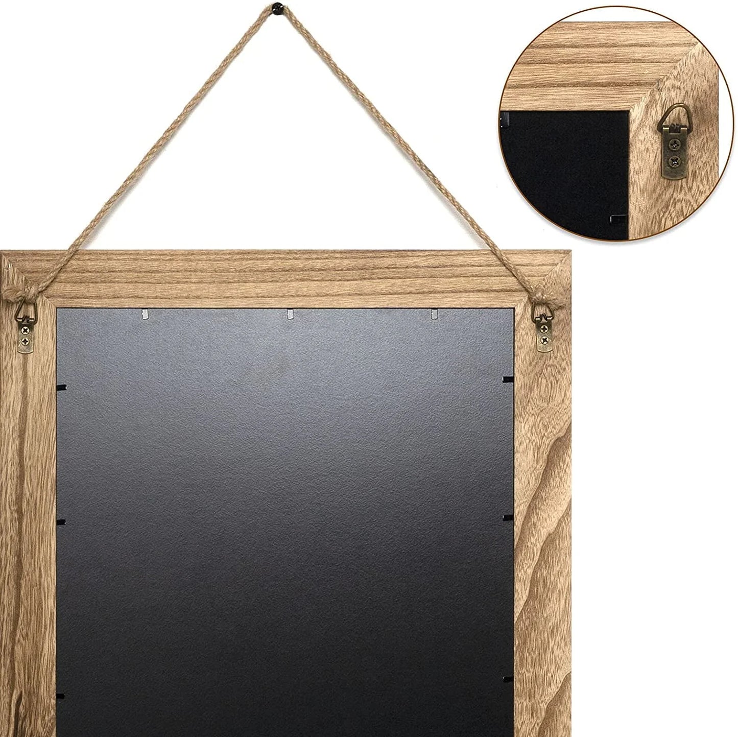 Sfugno Wall Mirror with Shelf, 20 x 16 inch Wall Mirror Hanging for Bathroom, Vanity, Bedroom, Entryway, Living Room(Rustic Brown)