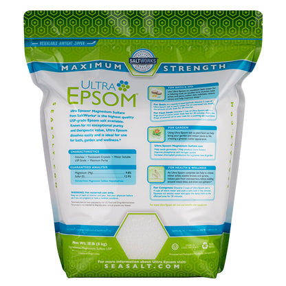Ultra Epsom Unscented Bath Salt, 18 Pound Bag