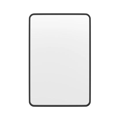 Emma + Oliver 20" x 30" Rectangular Wall Mirror with Black Frame, Silver Backing for Clarity and Shatterproof Glass for Entryways, Bathrooms & More