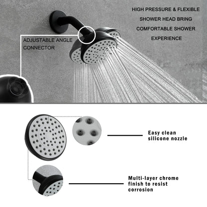 16 Inch Rain Shower Head,Square Ultra Thin 304 Stainless Steel High Pressure Shower Head,,Brushed Nickel Stainless Steel Bath Faucets Showers Shower Doors