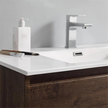 Fresca Lazzaro 36" Rosewood Free Standing Modern Bathroom Vanity w/ Medicine Cabinet