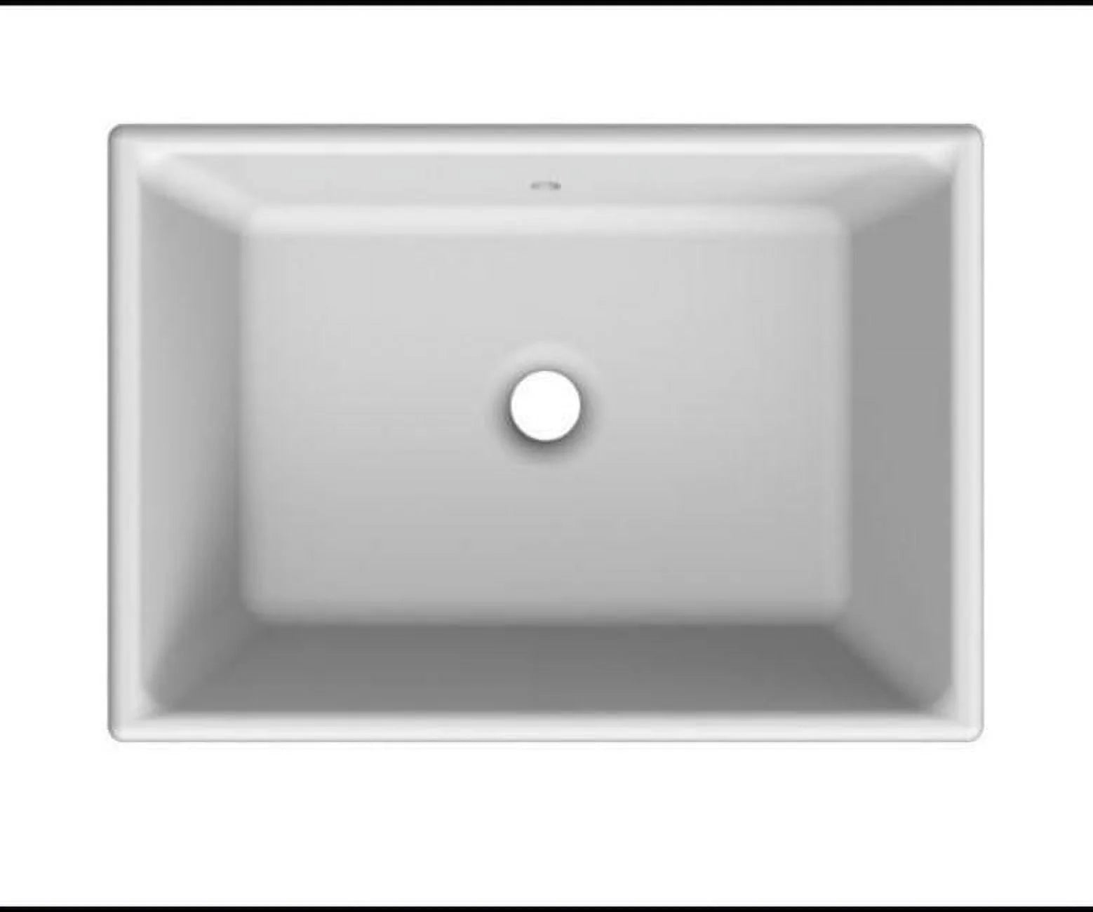 Nameeks 8032-No Hole Scarabeo Gaia 22" Ceramic Drop In Bathroom Sink - White