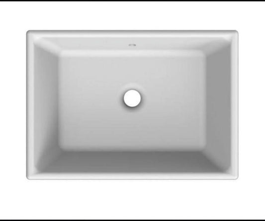 Nameeks 8032-No Hole Scarabeo Gaia 22" Ceramic Drop In Bathroom Sink - White