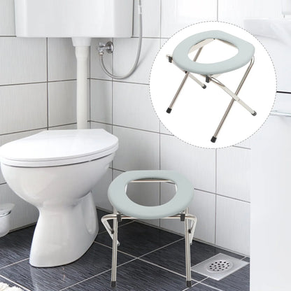 NUOLUX 1PC Foldable Bathroom Toilet Chair Portable Toilet Stool Potty Chair for The Old