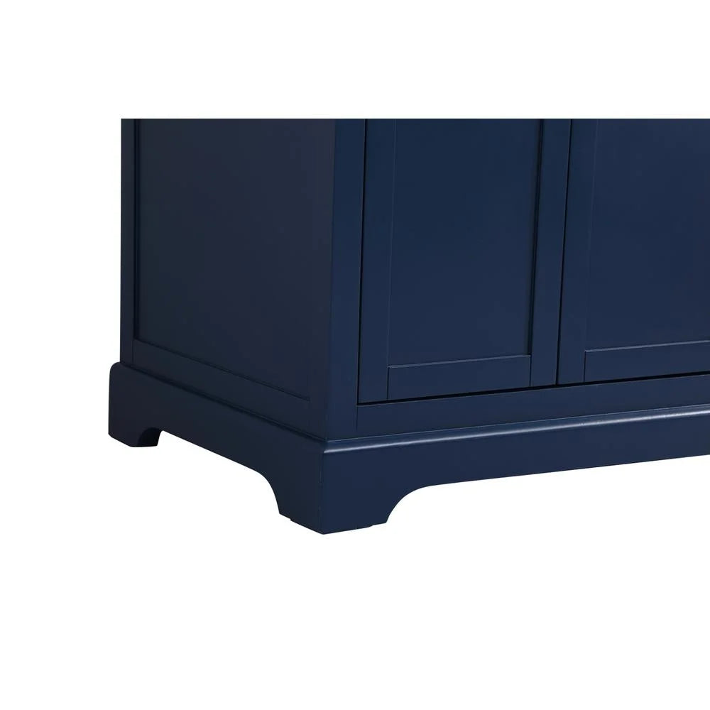 Elegant Decor Franklin 36" MDF Single Bathroom Vanity with Backsplash in Blue