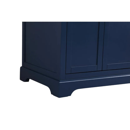 Elegant Decor Franklin 36" MDF Single Bathroom Vanity with Backsplash in Blue