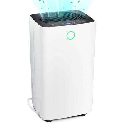Auseo 30 Pint Dehumidifiers, 1000 Sq. Ft Dehumidifier with Drain Hose, 0.53 Gallon Water Tank, 3 Operation Modes, 24H Timer, Portable Dehumidifier for Basement/Bathroom/Laundry Room