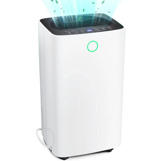 Auseo 30 Pint Dehumidifiers, 1000 Sq. Ft Dehumidifier with Drain Hose, 0.53 Gallon Water Tank, 3 Operation Modes, 24H Timer, Portable Dehumidifier for Basement/Bathroom/Laundry Room
