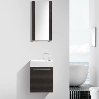 Blossom Colmar 18" Floating Bathroom Vanity w/ Acrylic Sink | Navy Blue Finish | Wall Mount | Soft-Close
