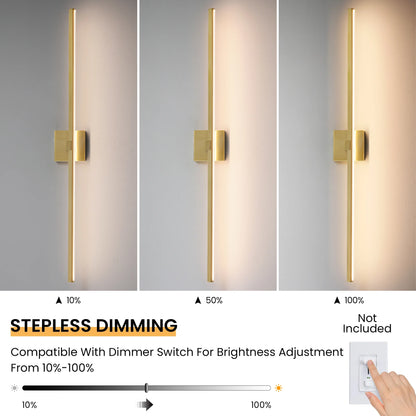 Modern Vanity Lighting Fixtures 39 Inch Bathroom Vanity Lights Over Mirror Wall Sconce for Bathroom Gold Warm Lighting Bath Wall Sconce