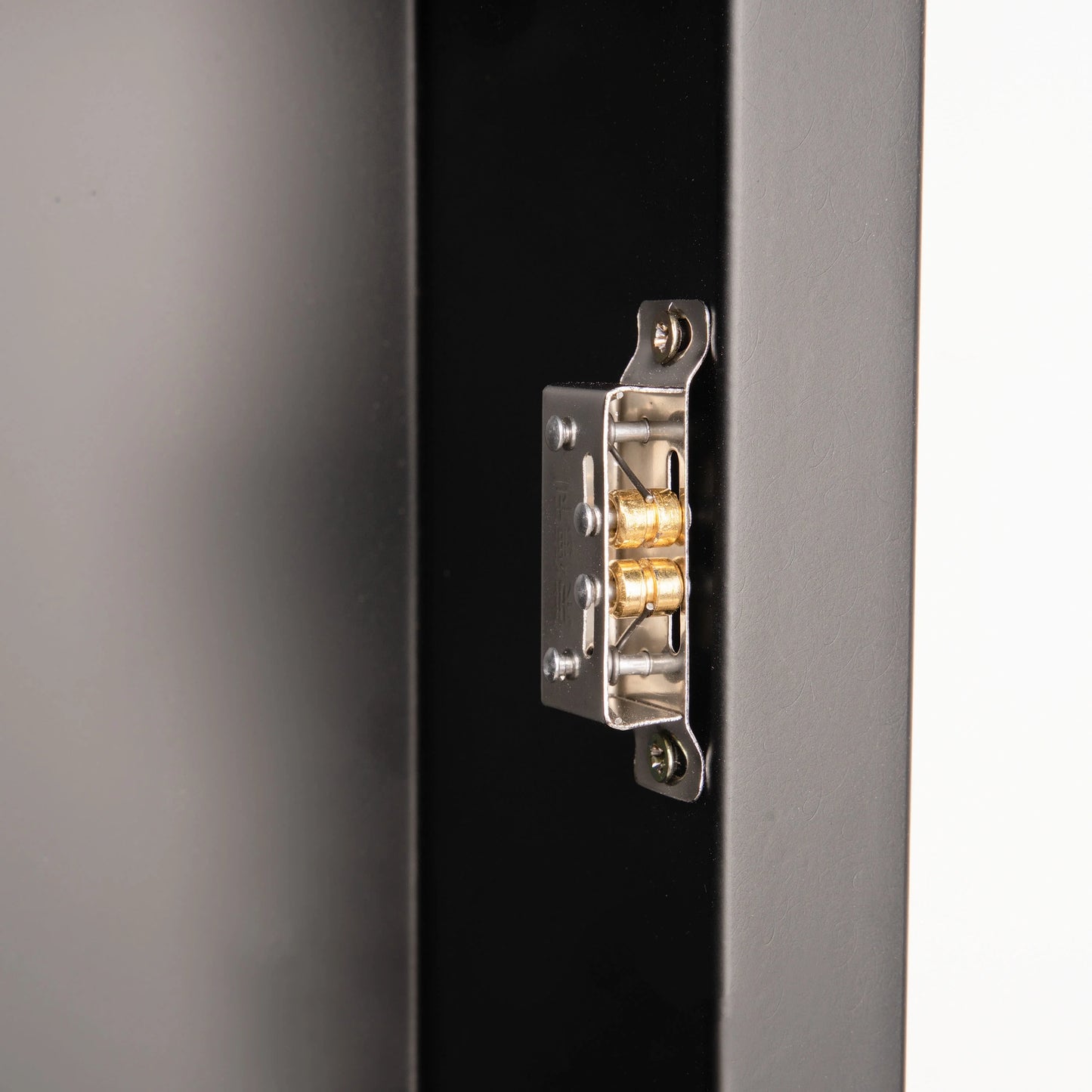 BizChair 24" x 30" Recessed Bathroom Medicine Cabinet with Rounded Beveled Mirror and Reversible Metal Frame in Black