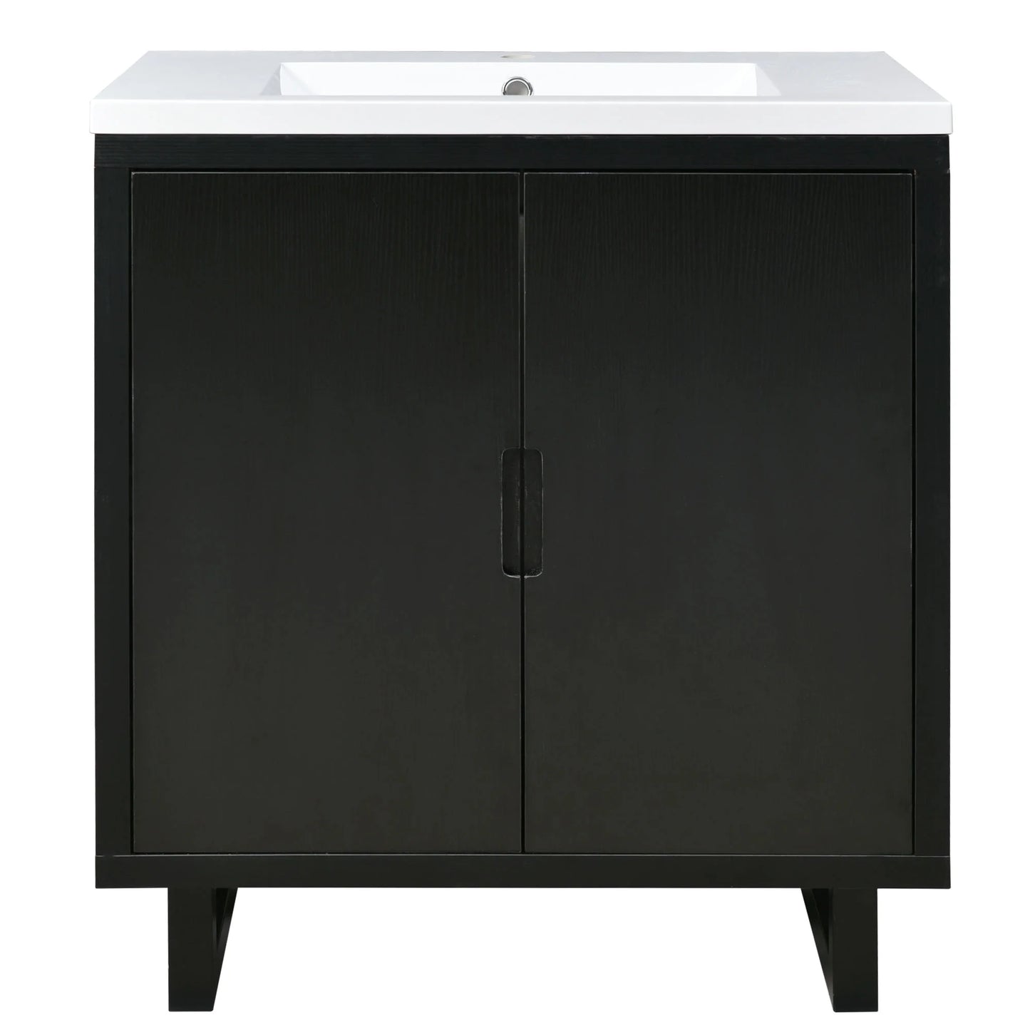 Harper & Bright Designs 30" Bathroom Vanity Set with Sink Combo Cabinet, Bathroom Vanity Storage Cabinet, Solid Wood Frame