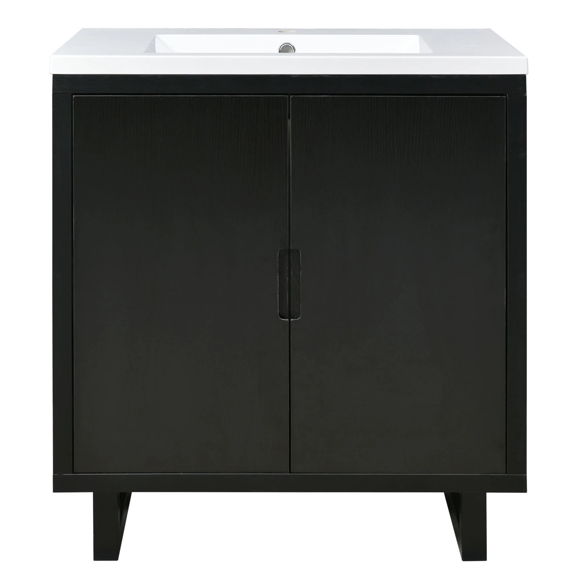 Harper & Bright Designs 30" Bathroom Vanity Set with Sink Combo Cabinet, Bathroom Vanity Storage Cabinet, Solid Wood Frame