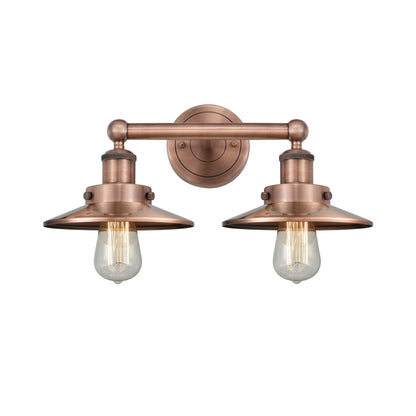 Innovations Lighting Railroad - 2 Light 17" Bath Vanity Light Antique Brass