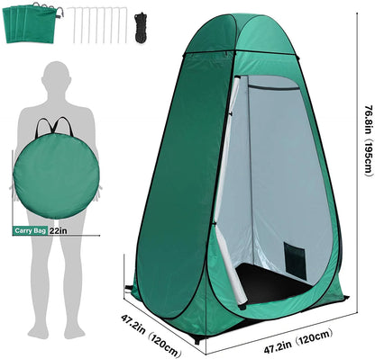 sasyxdc Shower Tent Pop- Privacy Tent Camping Portable Toilet Tent Outdoor Camp Bathroom Changing Dressing Room Instant Privacy Shelters for Hiking Beach Picnic Fishing Potty Extra-Tall