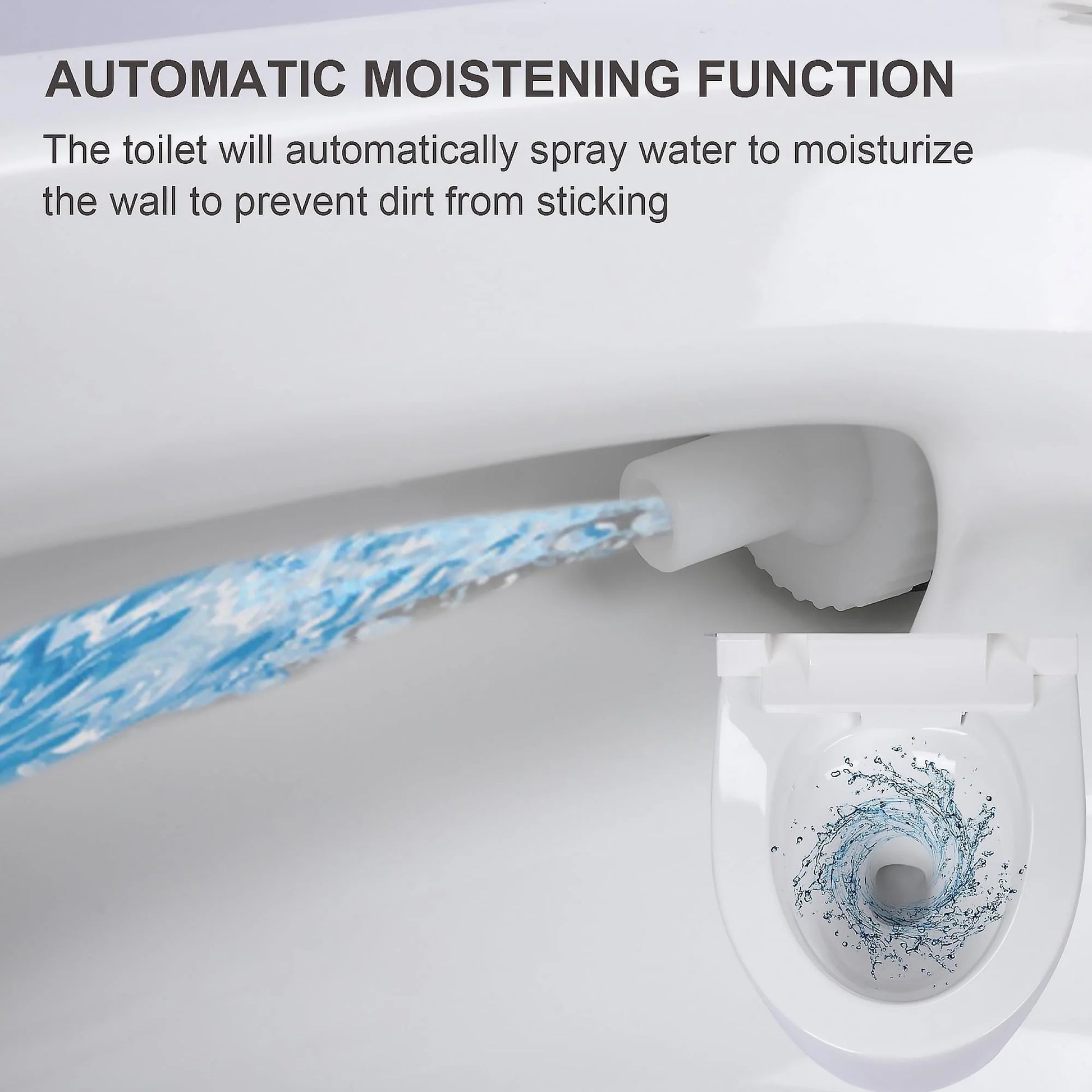 Teekyooly Smart Toilet,One Piece Bidet Toilet for Bathrooms,Modern Elongated Toilet with Warm Water, Auto Flush, Foot Sensor Operation, Heated Bidet Seat ,Tankless Toilets with LED Display