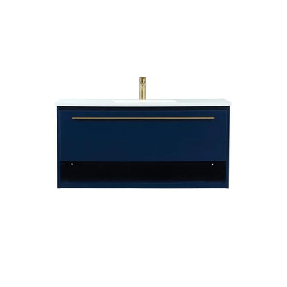Elegant Kitchen and Bath 40 Inch Single Bathroom Vanity In Blue