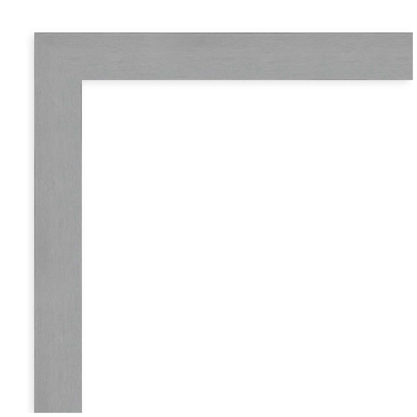 Brushed Nickel Beveled Wood Bathroom Wall Mirror