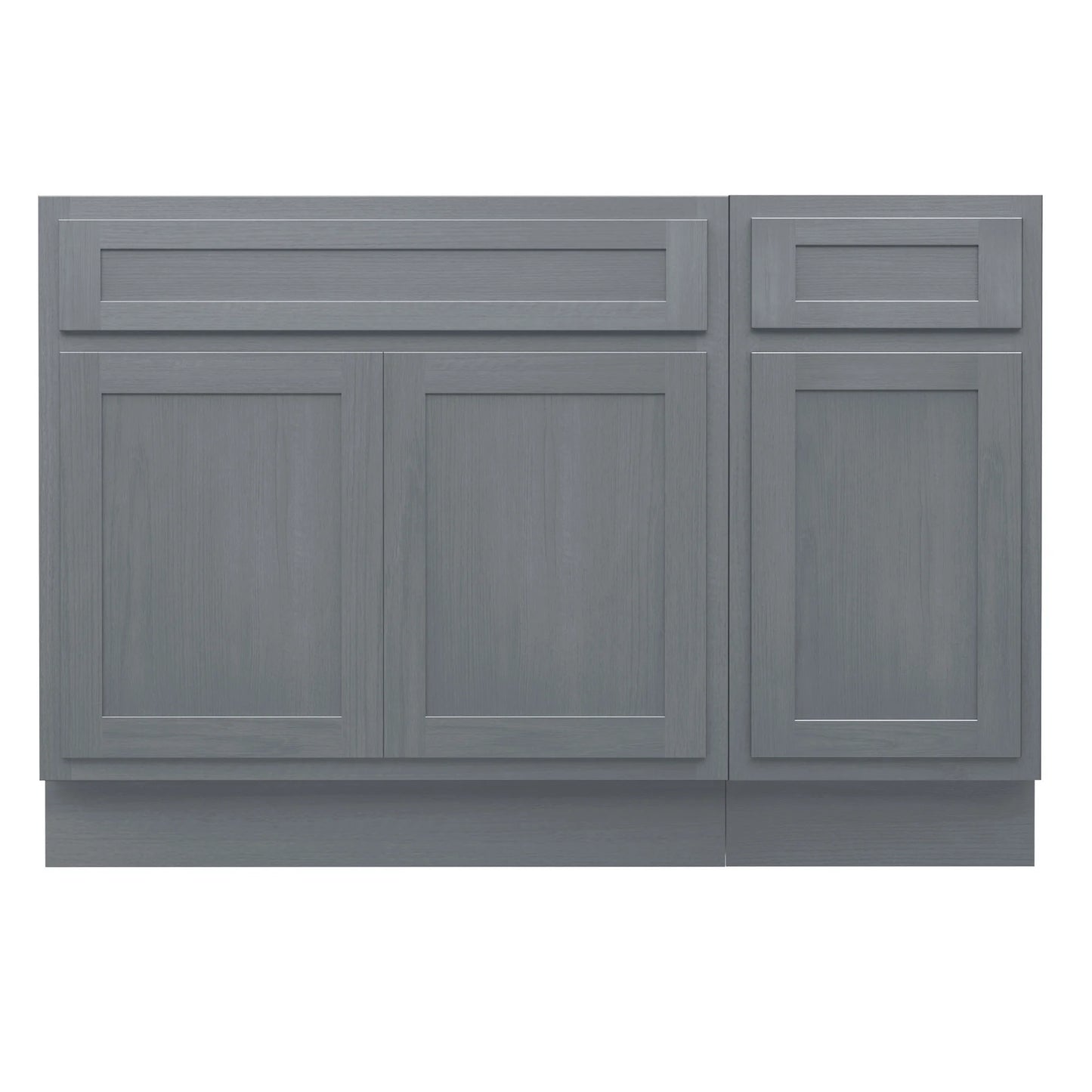 51 in. W x 21 in. D x 32.5 in. H Bath Vanity Cabinet without Top in Silver