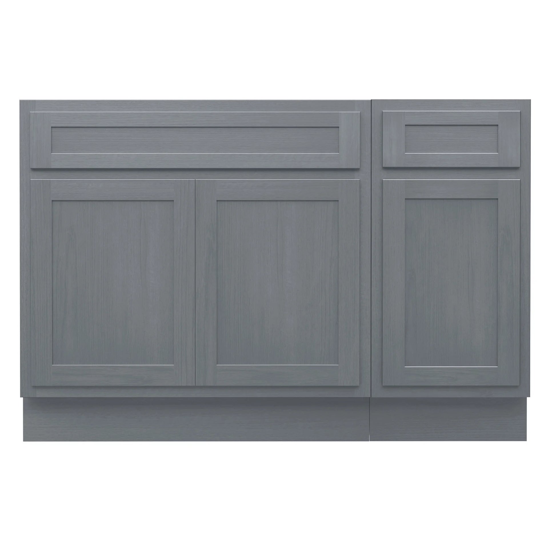 51 in. W x 21 in. D x 32.5 in. H Bath Vanity Cabinet without Top in Silver