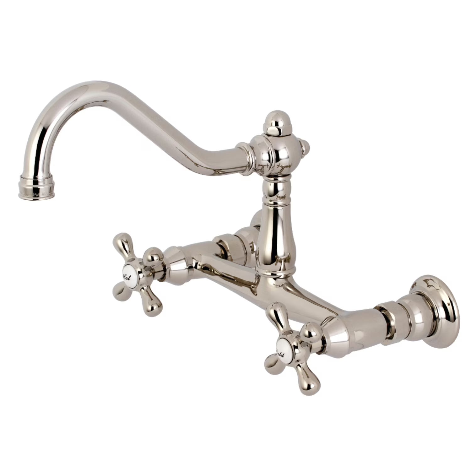 Kingston Brass KS3240AX Vintage Wall Mount Bathroom Faucet, Matte Black